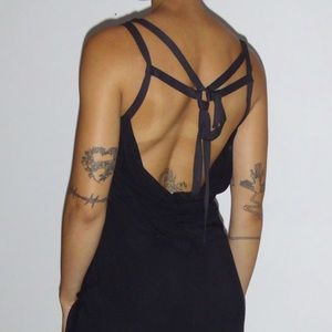 Diesel backless bondage little black dress